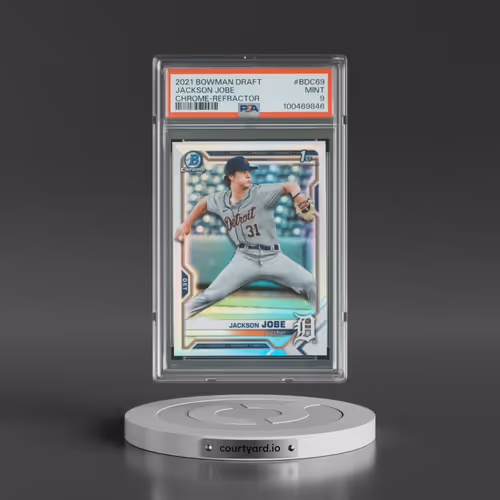 2021 Bowman Draft #BDC69 Jackson Jobe - Chrome-Refractor (PSA 9 MINT)