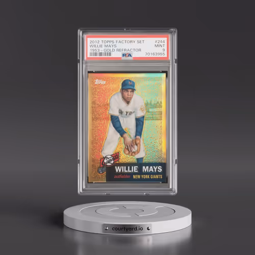 2012 Topps Factory Set Bonus Gold Refractor #244 Willie Mays - 1953 (PSA 9 MINT)