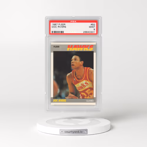 1987 Fleer #92 Doc Rivers (PSA 9 MINT)