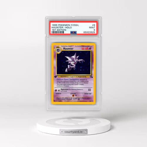1999 Pokémon Fossil #6 Haunter - 1st Edition Holo (PSA 9 MINT)