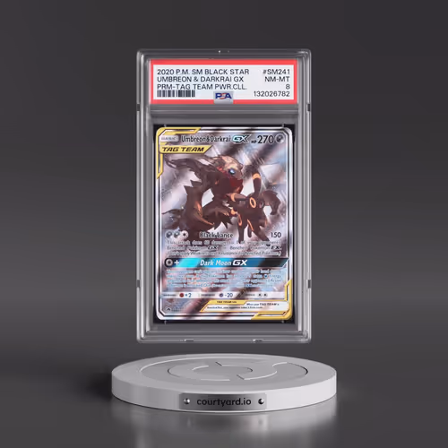 2020 Pokémon SM Black Star Promo #SM241 Umbreon & Darkrai GX - Holo Tag Team Powers Collection (PSA