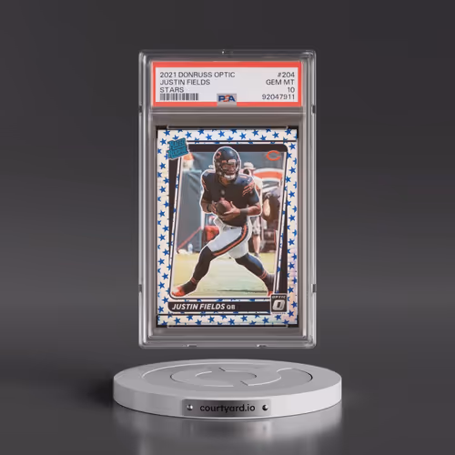 2021 Panini Donruss Optic #204 Justin Fields - Stars (PSA 10 GEM MINT)