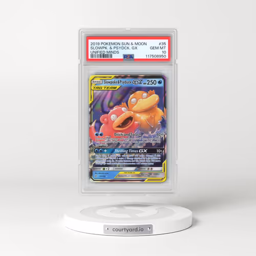 2019 Pokémon Sun & Moon Unified Minds #35 Slowpoke & Psyduck GX - Holo (PSA 10 GEM MINT)
