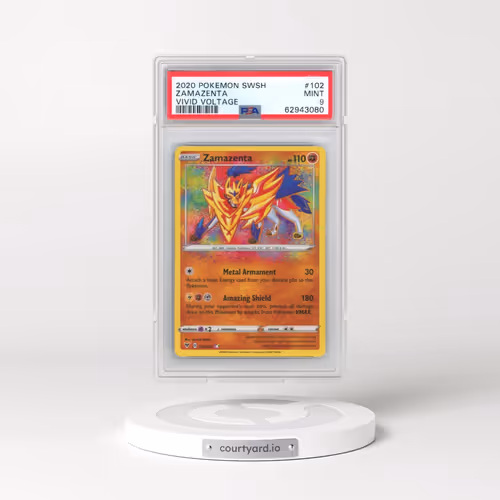 2020 Pokémon Sword & Shield Vivid Voltage #102 Zamazenta (PSA 9 MINT)