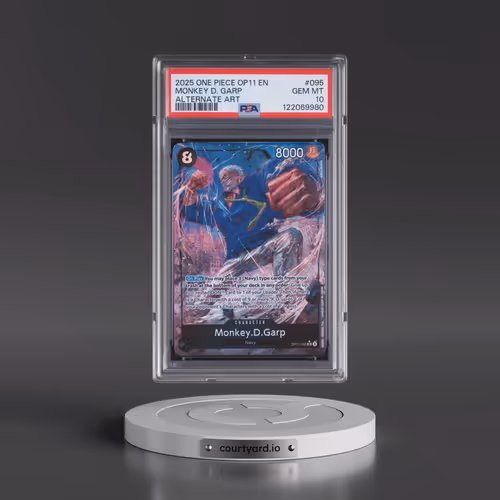 2025 One Piece OP11-A Fist of Divine Speed #095 Monkey D. Garp - Alternate Art (PSA 10 GEM MINT)