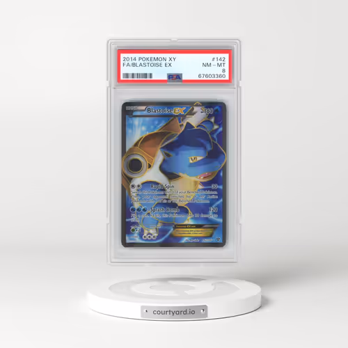 2014 Pokémon XY #142 Blastoise EX - Holo Full Art (PSA 8 NM-MT)