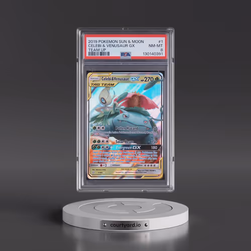 2019 Pokémon Sun & Moon Team Up #1 Celebi & Venusaur GX - Holo (PSA 8 NM-MT)