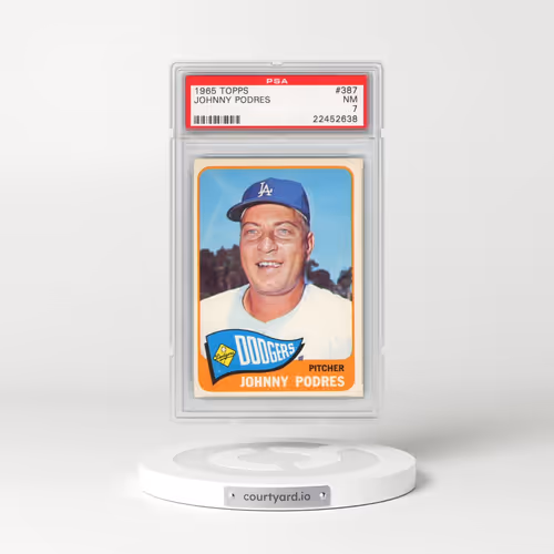 1965 Topps #387 Johnny Podres (PSA 7 NM)