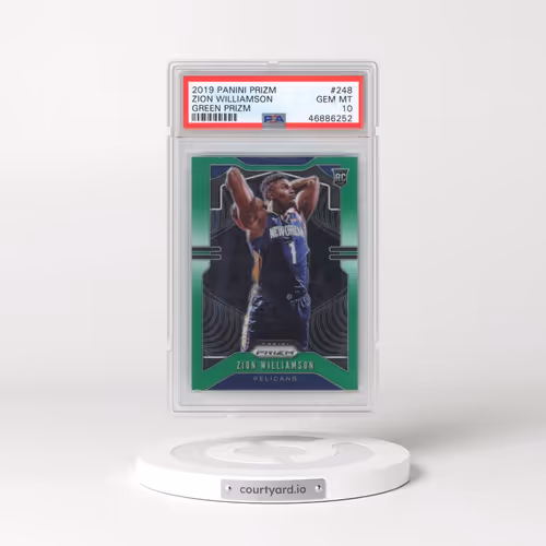 2019 Panini Prizm #248 Zion Williamson - Green Prizm (PSA 10 GEM MINT)