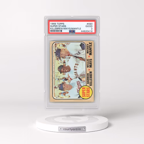 1968 Topps #490 Super Stars - Killebrew/Mays/Mantle (PSA 2 GOOD)