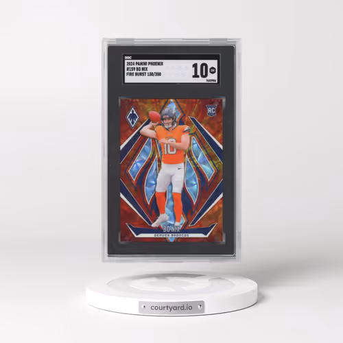 2024 Panini Phoenix #159 Bo Nix - Fireburst (SGC 10 GEM MINT)