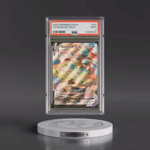 2020 Pokémon Sword & Shield #142 Snorlax Vmax - Full Art (PSA 9 MINT)