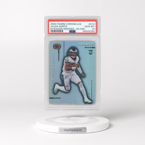 2020 Panini Chronicles Dynagon Rookies #D19 Jalen Hurts - Silver (PSA 10 GEM MINT)