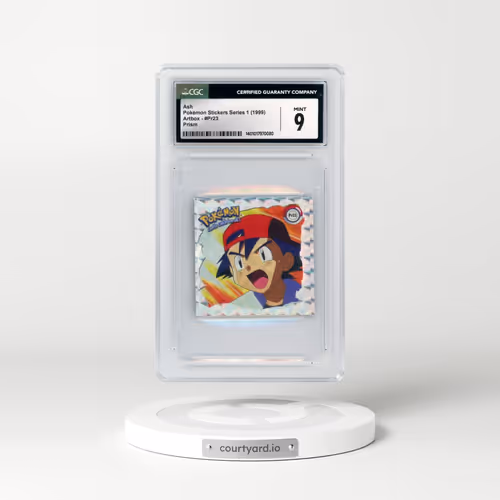 1999 Pokémon Stickers Series 1 (Artbox) - English #Pr23 Ash - Prism (CGC 9 MINT)