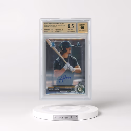 2017 Bowman Chrome Draft Image Variation Autographs #BD60 Austin Beck (BGS 9.5 GEM MINT)