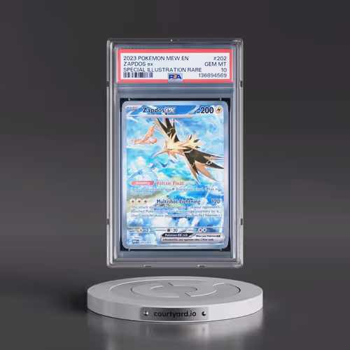2023 Pokémon Mew EN-151 #202 Zapdos EX - Holo Special Illustration Rare (PSA 10 GEM MINT)
