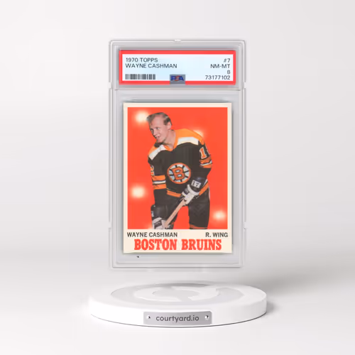 1970 Topps #7 Wayne Cashman (PSA 8 NM-MT)