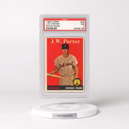 1958 Topps #32 J.W. Porter - White Name (PSA 7 NM)
