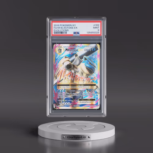 2016 Pokémon XY Evolutions #102 M Blastoise EX - Holo Full Art (PSA 9 MINT)