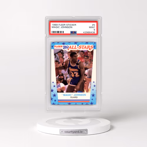 1989 Fleer Sticker #5 Magic Johnson (PSA 9 MINT)