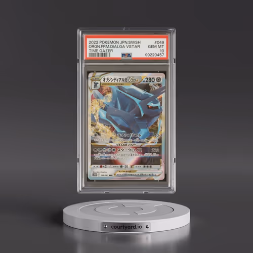 2022 Pokémon Sword & Shield Time Gazer #049 Origin Forme Dialga Vstar (PSA 10 GEM MINT)
