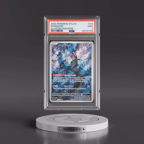 2024 Pokémon Sfa EN-Shrouded Fable #072 Munkidori - Illustration Rare (PSA 9 MINT)