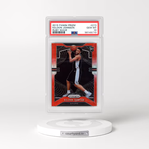 2019 Panini Prizm #273 Keldon Johnson - Ruby Wave (PSA 10 GEM MINT)