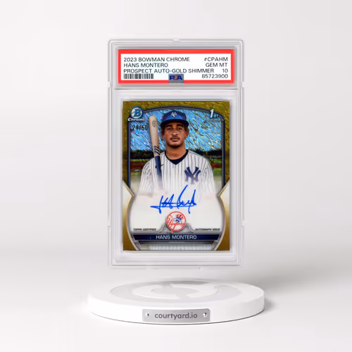 2023 Bowman Chrome Prospect Autographs #CPAHM Hans Montero - Gold Shimmer (PSA 10 GEM MINT)