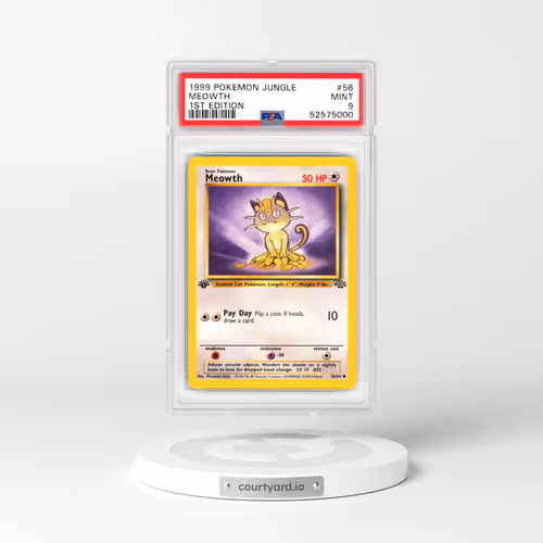 1999 Jungle #56 Meowth - 1st Edition 1st Edition (PSA 9 MINT)