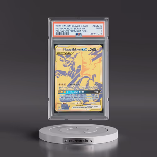 2021 Pokémon SM Black Star Promo #SM248 Pikachu & Zekrom GX - Holo Full Art Pikachu & Zekrom GX Prem