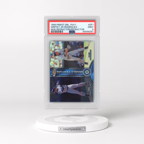 1999 Finest Double Feature #DF1 Alex Rodriguez/Ken Griffey Jr. - Non-Refractor/Refractor (PSA 9 MINT)