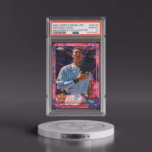 2023 Topps Chrome Update #USC35 Anthony Volpe - Magenta/Purple Lava Lamp Refractor (PSA 10 GEM MINT)