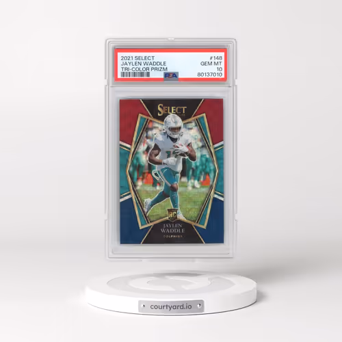 2021 Panini Select #148 Jaylen Waddle - Tri-Color Prizm (PSA 10 GEM MINT)
