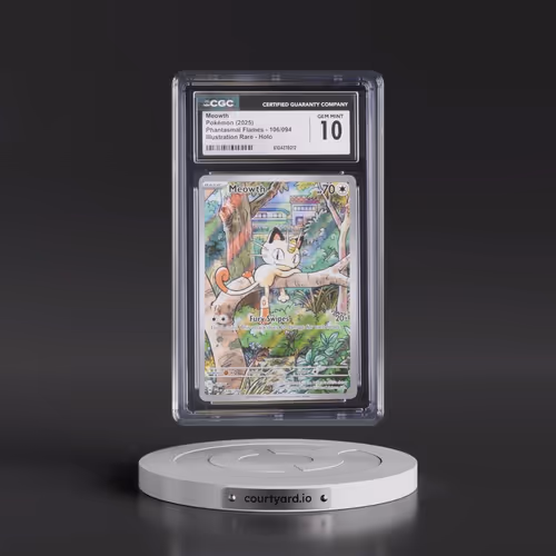 2025 Pokémon Pfl EN-Phantasmal Flames #106 Meowth - Illustration Rare (CGC 10 GEM MINT)