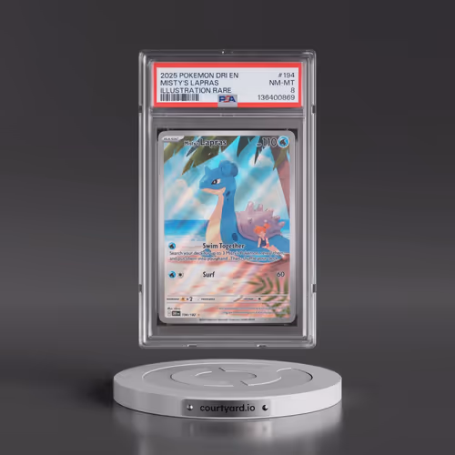 2025 Pokémon Dri EN-Destined Rivals #194 Misty's Lapras - Illustration Rare (PSA 8 NM-MT)