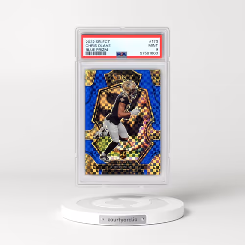 2022 Panini Select #170 Chris Olave - Blue Prizm (PSA 9 MINT)