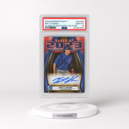 2023 Bowman Draft Class of 2023 Autograph #23AMS Matt Shaw - Gold (PSA 10 GEM MINT)