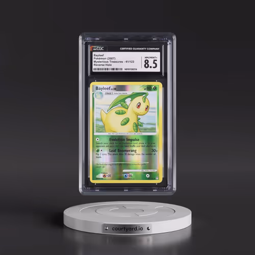 2007 Mysterious Treasures #41/123 Bayleef - Reverse Holo (CGC 8.5 NM-MT+)