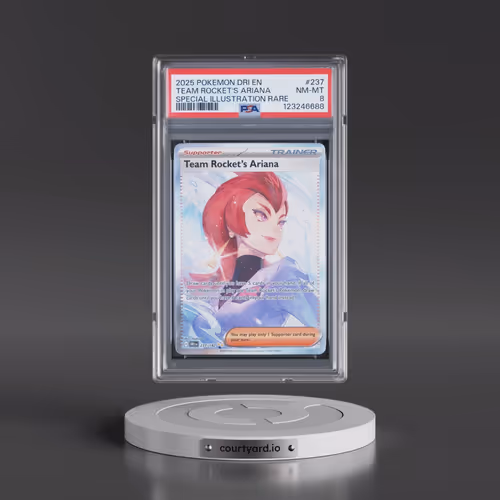 2025 Pokémon Dri EN-Destined Rivals #237 Team Rocket's Ariana - Special Illustration Rare (PSA 8 NM-