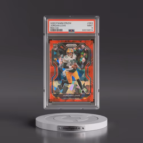 2020 Panini Prizm #363 Jordan Love - Red Ice (PSA 9 MINT)
