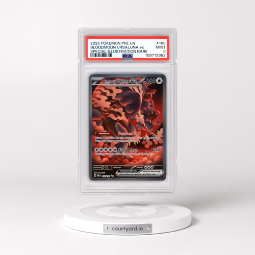 2025 Pokémon Pre EN-Prismatic Evolutions #168 Bloodmoon Ursaluna EX - Holo Special Illustration Rare (PSA 9 MINT)