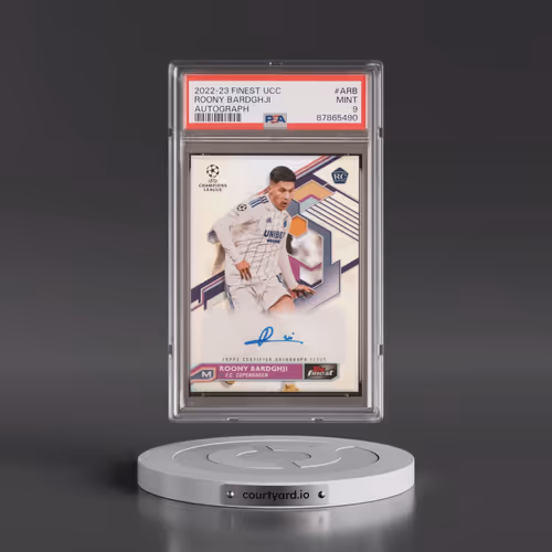 2022-23 Topps Finest UEFA Club Competitions Autographs #ARB Roony Bardghji (PSA 9 MINT)