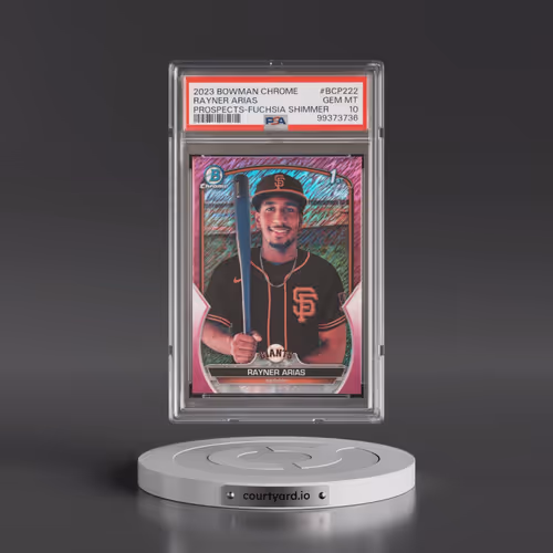 2023 Bowman Chrome Prospects #BCP222 Rayner Arias - Fuchsia Shimmer (PSA 10 GEM MINT)
