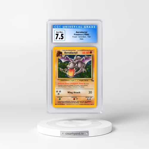 1999 Fossil #1/62 Aerodactyl - Galaxy Star Holo (CGC 7.5 NM+)