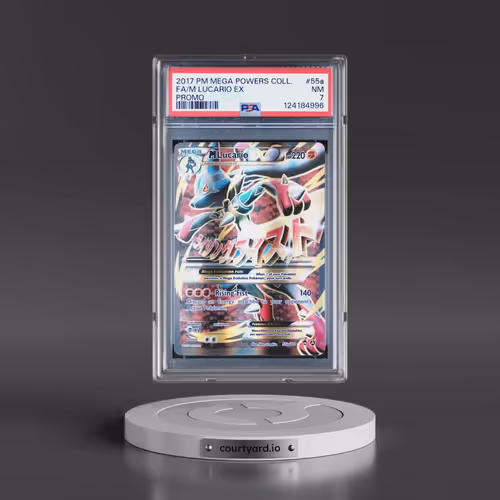 2017 Pokémon Mega Powers Collection Promo #55a M Lucario EX - Holo Full Art (PSA 7 NM)
