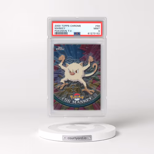 2000 Topps Chrome Pokémon T.V. #56 Mankey (PSA 9 MINT)