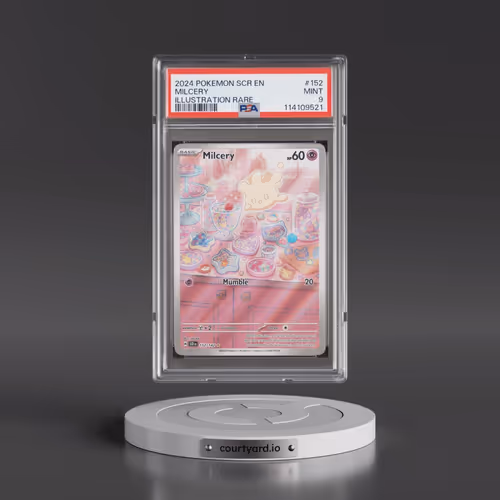 2024 Pokémon Scr EN-Stellar Crown #152 Milcery - Illustration Rare (PSA 9 MINT)