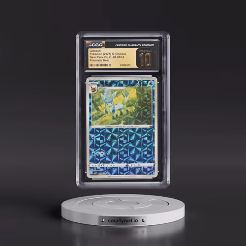 2025 Gem Pack Volume 2 - CBB2C - Simplified #08 08/14 Glaceon - Geometric Pattern Holo (CGC 10 PRIST