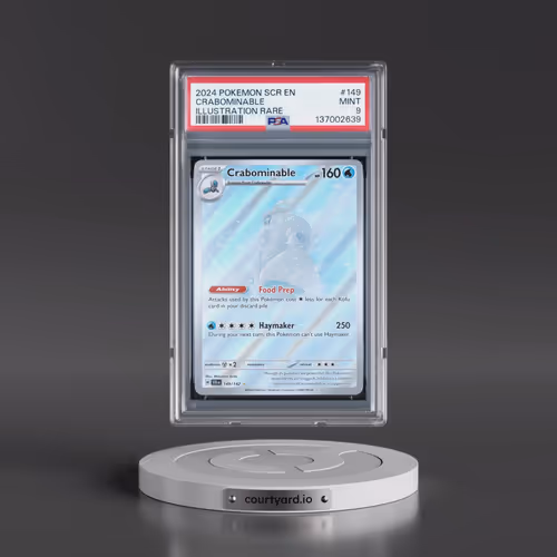 2024 Pokémon Scr EN-Stellar Crown #149 Crabominable - Illustration Rare (PSA 9 MINT)