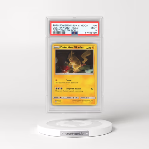 2019 Pokémon Sun & Moon Detective Pikachu #10 Detective Pikachu - Holo (PSA 9 MINT)